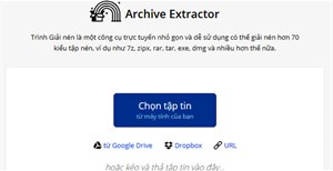 Archive Extractor - Công cụ giải nén trực tuyến miễn phí với hơn 70 định dạng tệp tin khác nhau​