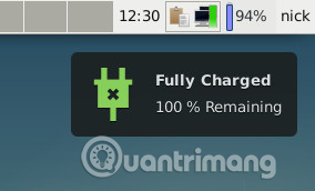 Thông báo pin đầy