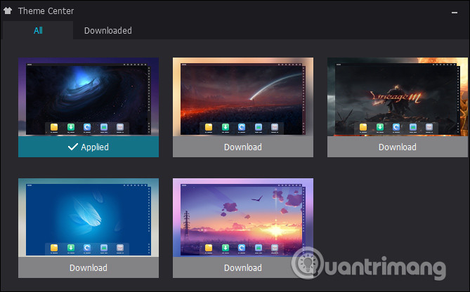 Chọn theme muốn sử dụng 