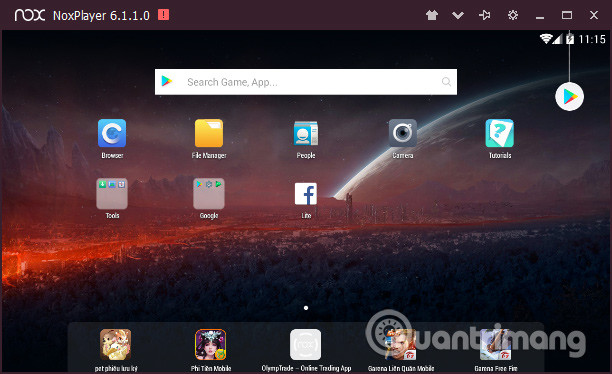 Nox App Player đổi giao diện