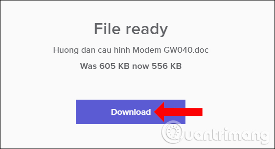 Tải file sau khi nén
