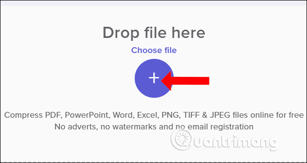Tải file lên WeCompress