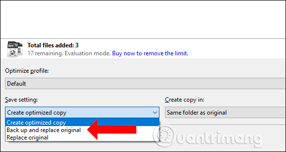 Tùy chọn lưu file
