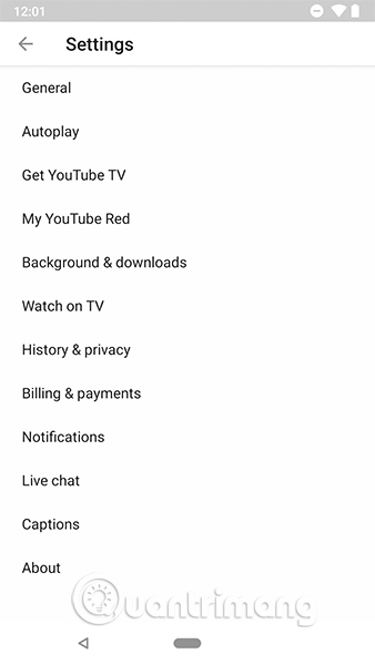 Chạm vào History & privacy