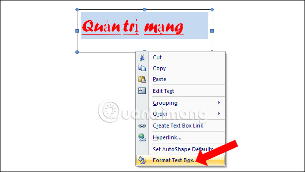 Điều chỉnh ô Text Box