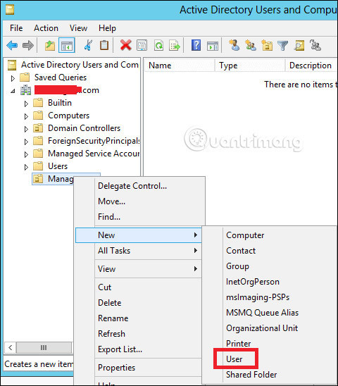Tạo một user