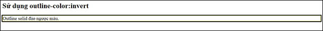 Đảo ngược màu bằng đặc tính outline-color: invert