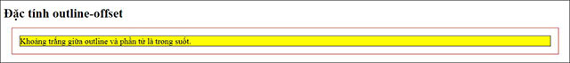 Khoảng trắng trong suốt giữa outline và phần tử