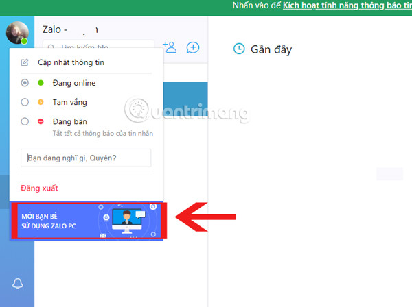 Mời bạn bè sử dụng 