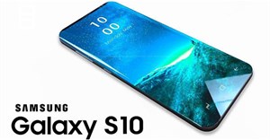 Nguyên mẫu cho thấy Galaxy S10 có thiết kế tràn màn hình, hầu như không thấy viền bezel đâu