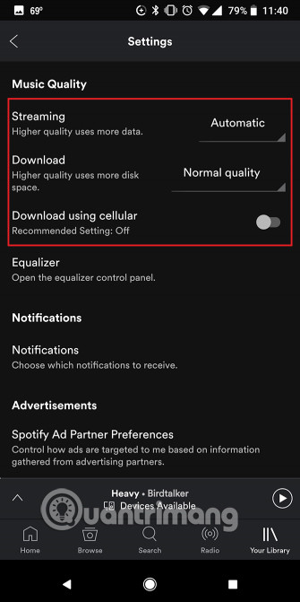 Chọn chất lượng nghe nhạc