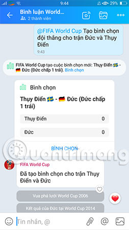 FiFa Word Cup đã tạo một cuộc bình chọn mới cho các bạn