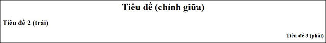 Ví dụ về căn lề văn bản 