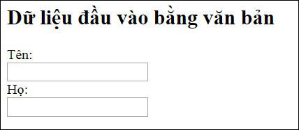 Điền dữ liệu đầu vào bằng văn bản