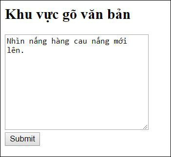 Khu vực điền dữ liệu là văn bản có nhiều dòng