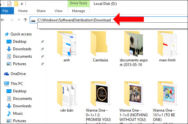 Truy cập thư mục Download