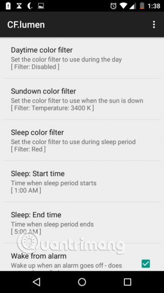 Các tính năng của CF.Lumen