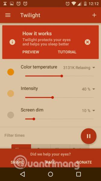 Tăng nhiệt độ màu 