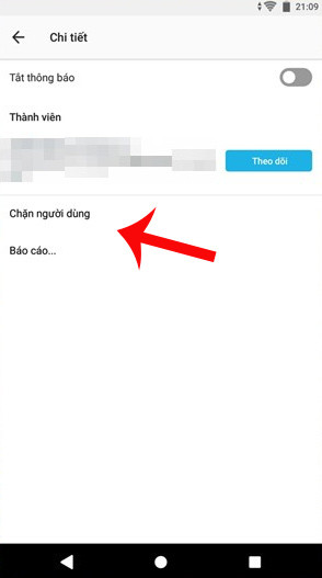 Chặn người dùng