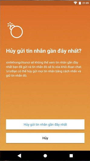 Xóa bỏ các tin nhắn đã gửi