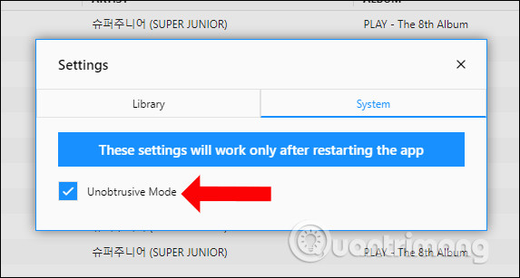 Tắt tính năng tự động ẩn