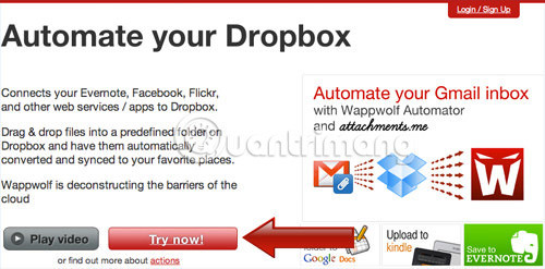Dropbox với Automator