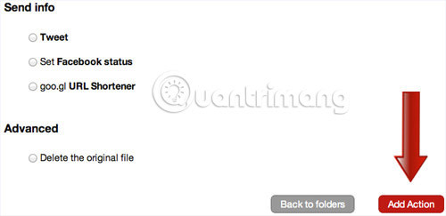 Nhấp Add Action một lần nữa