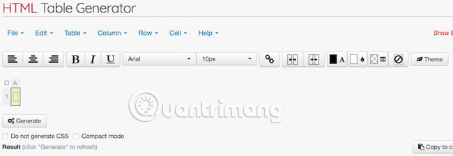 HTML Table Generator