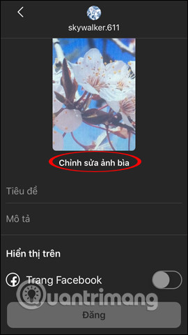 Chọn ảnh bìa video 