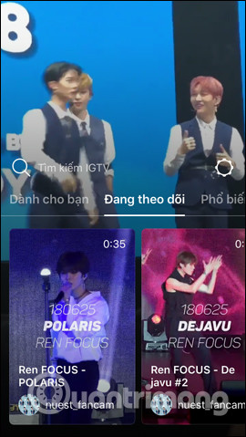 Video đang theo dõi