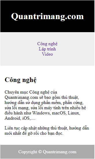 Dàn trang bằng flexbox