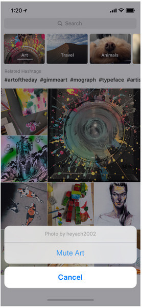 Nếu không thích người dùng có thể ẩn kênh đó bằng cách nhấn và giữ rồi chọn nút Mute