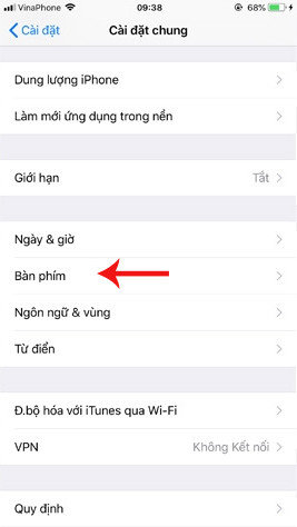 Thêm kiểu bàn phím cho thiết bị trong cài đặt hệ thống 2
