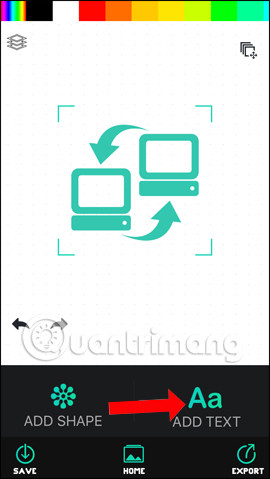 Thêm chữ vào nội dung