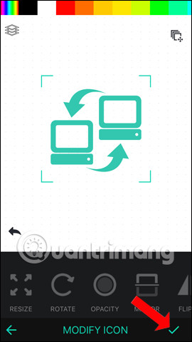 Chỉnh biểu tượng logo