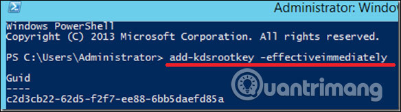 Tạo KDS Root Key