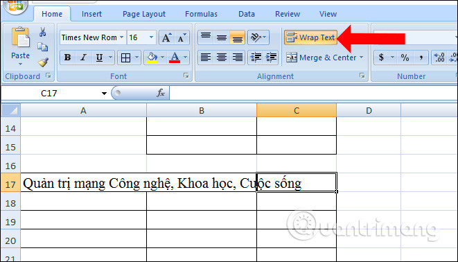 cách chỉnh cỡ chữ vừa ô trong excel