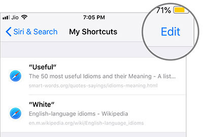 Chọn Edit để chỉnh sửa