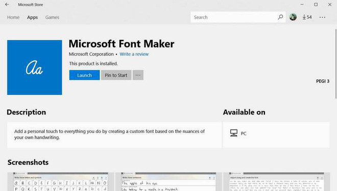 Hiện Font Make đã có mặt trên Microsoft Store