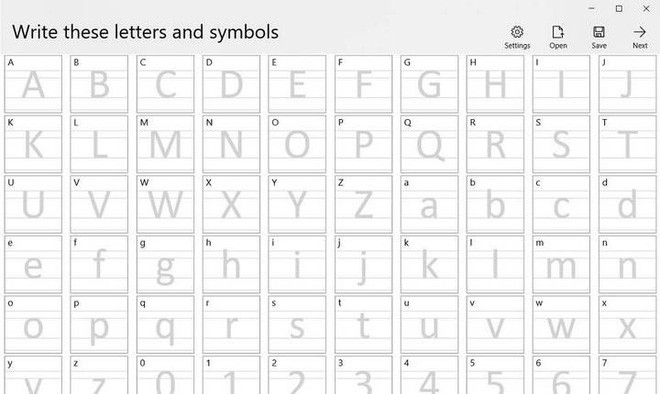Font Maker là ứng dụng tạo font chữ cho phép cho người dùng Windows 10