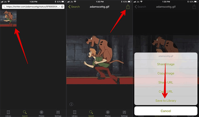 Chọn Save to Library
