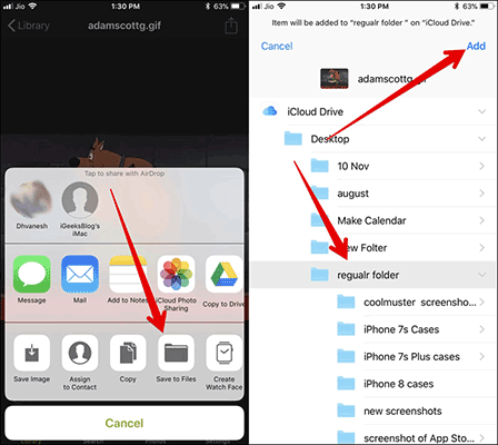 Chọn thư mục để lưu file