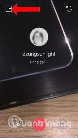 Biểu tượng thu gọn màn hình gọi