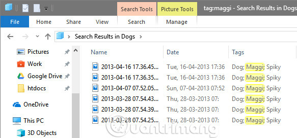 Tìm kiếm file được gắn thẻ 