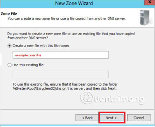 Create a new file with this filename