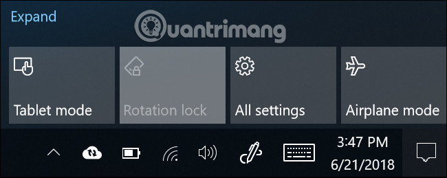 Tùy chọn Rotation Lock bị grayed out