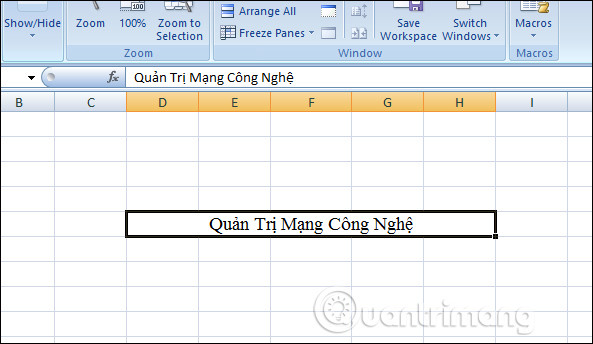 Gộp ô không mất dữ liệu