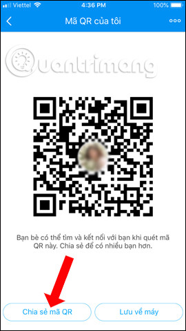Chia sẻ mã QR