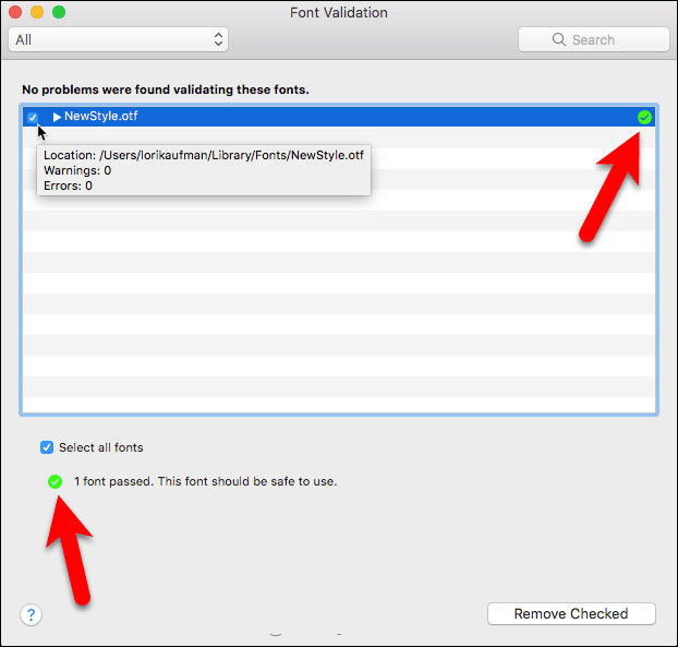 Chọn Remove Checked