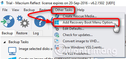 Add recovery boot menu